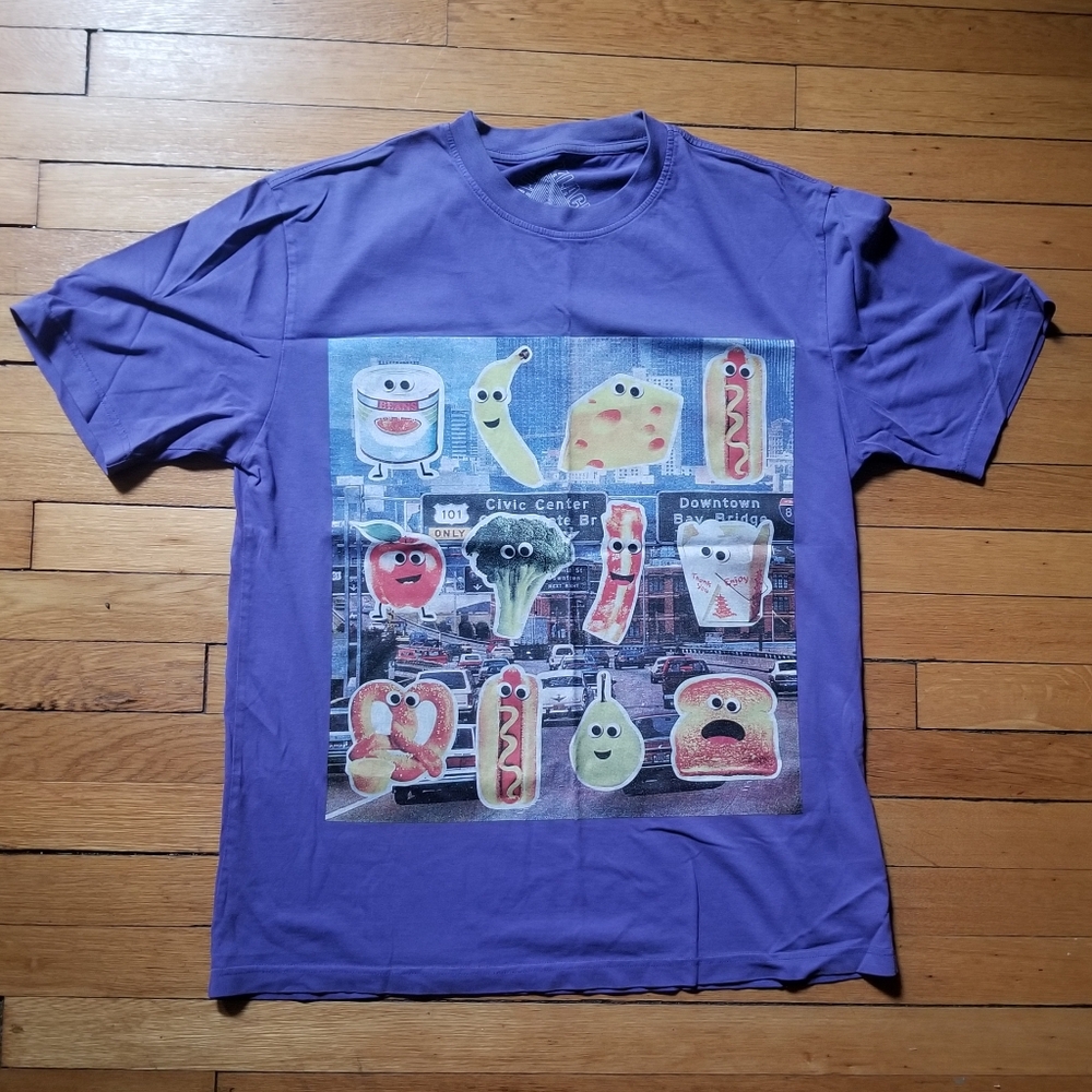 Palace Payne food characters t-shirt purple size Large excellent condition